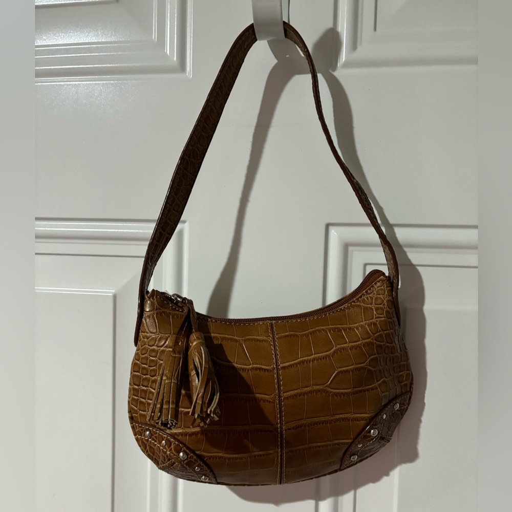 Tommy Hilfiger Child's Brown Leather Handbag New Without Tags 9" W x 6" H x 1" D